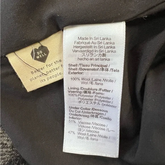 Madewell The Oversized Dorset Blazer Buffalo Check Boiled Wool, Grey/Black, XS - Picture 9 of 13